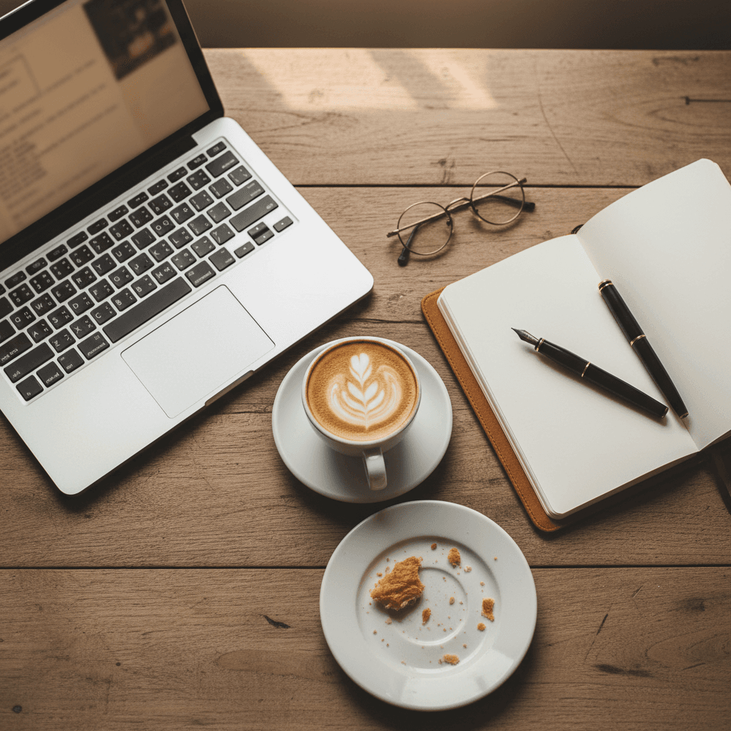 Insurance documents on a laptop in a bright office