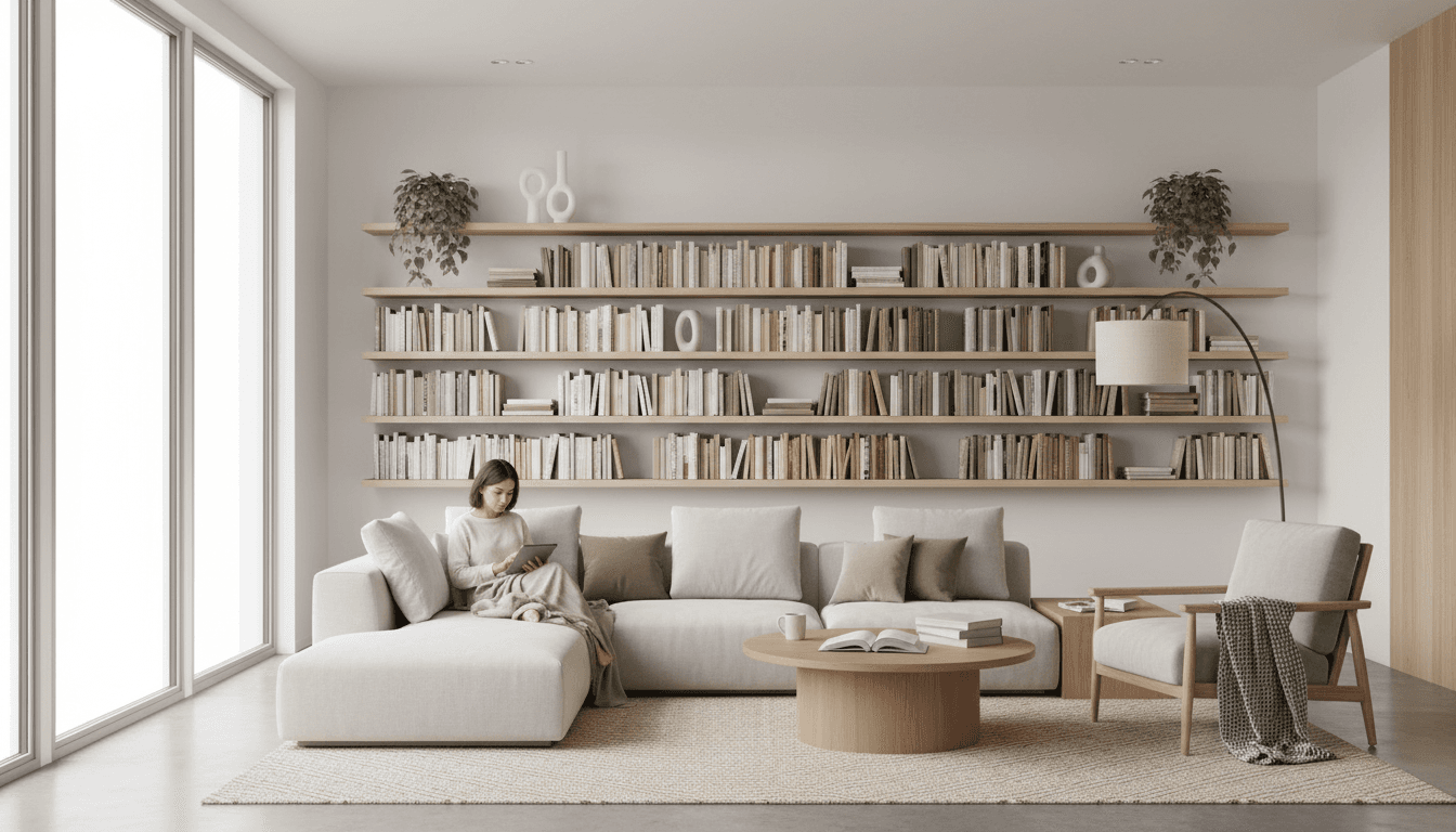 cozy apartment living room with personal belongings
